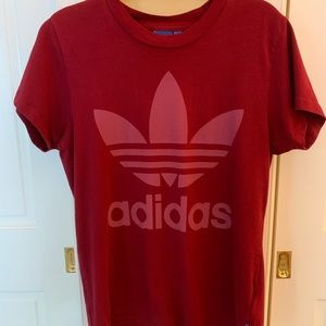 Red Adidas over-sized T-shirt